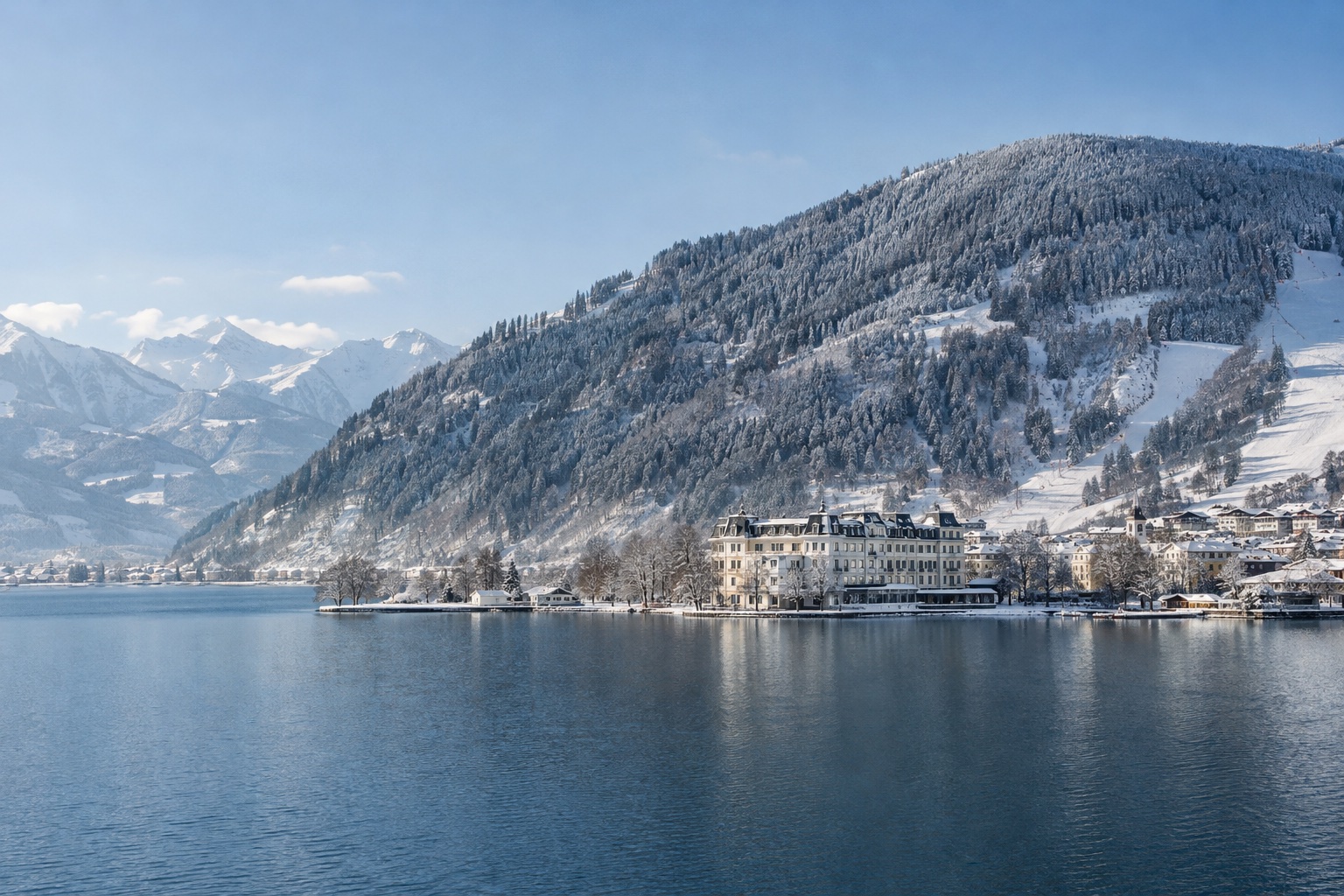 Zell am See v zimě